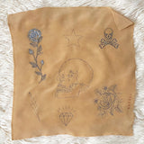 ROSE SKULL SCARF NUDE