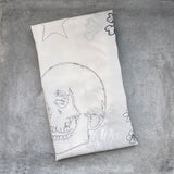 ROSE SKULL SCARF WHITE