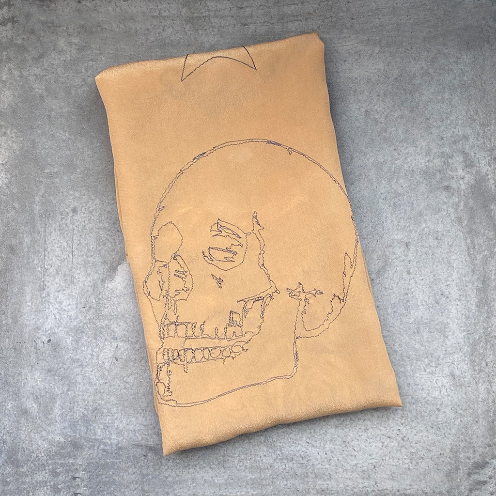 ROSE SKULL SCARF NUDE