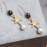 Galaxy Earring W/ Baroque Pearl