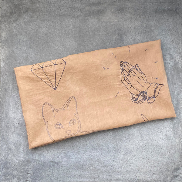 Kitten Dagger Tattoo Hanky