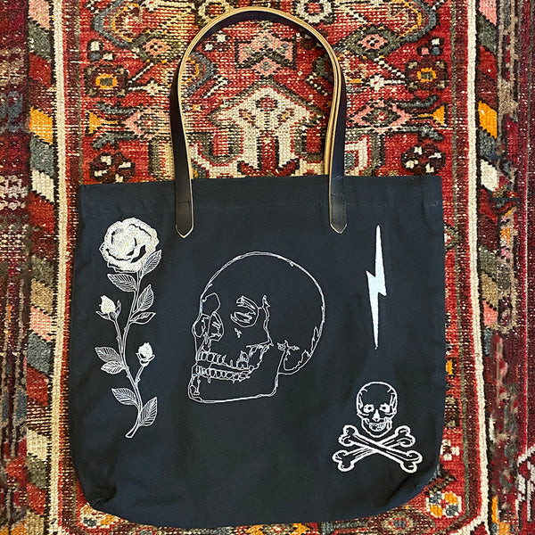 Rose Skull Market Tote
